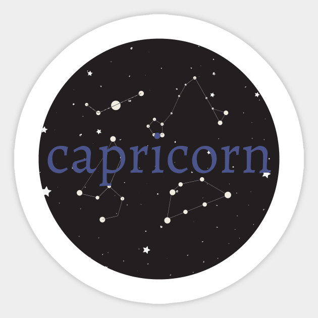 Capricorn Zodiac Star Sign Circle Sticker by magicae